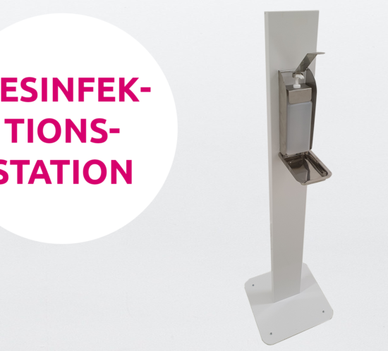 aktion desinfektionsstation büroland