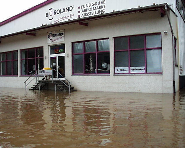 Hochwasser 2002 Büroland Chemnitz Hochwasser 2002