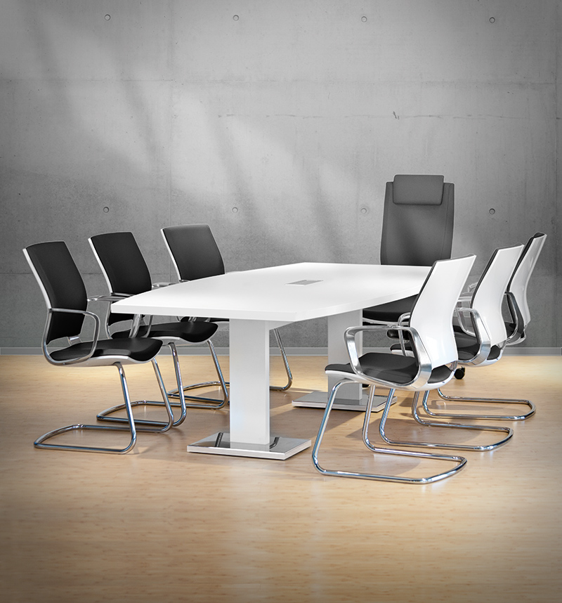 Büroland höhenverstellbarer Tisch für Meetings von Leuwico