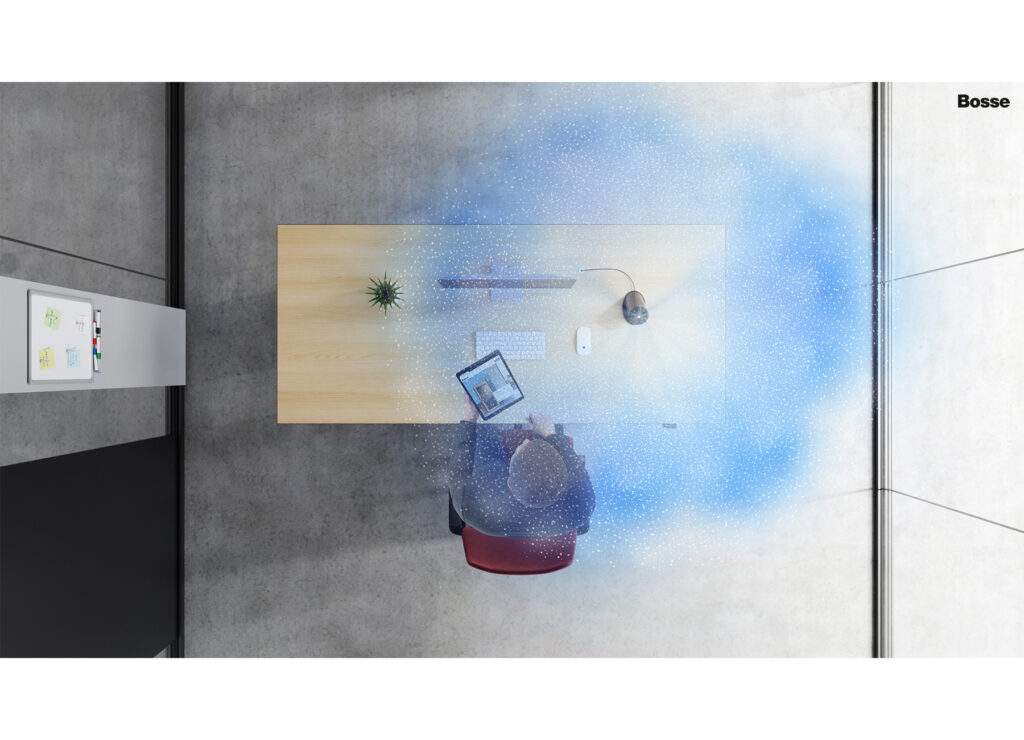 Ion-Cloud am Schreibtisch für bessere Luftqualität im Büro